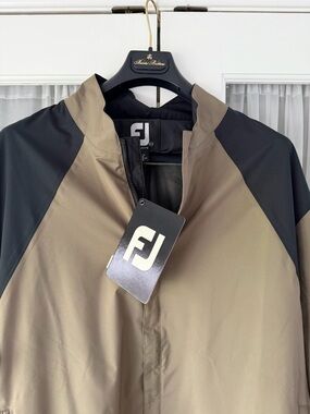FootJoy Olive-Tan and Black Lightweight Golf Shirt Jacket NEW
